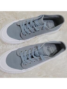 Guffy Y2K Platform Shoes Womens Size 8 Blue Lace Up Sneakers